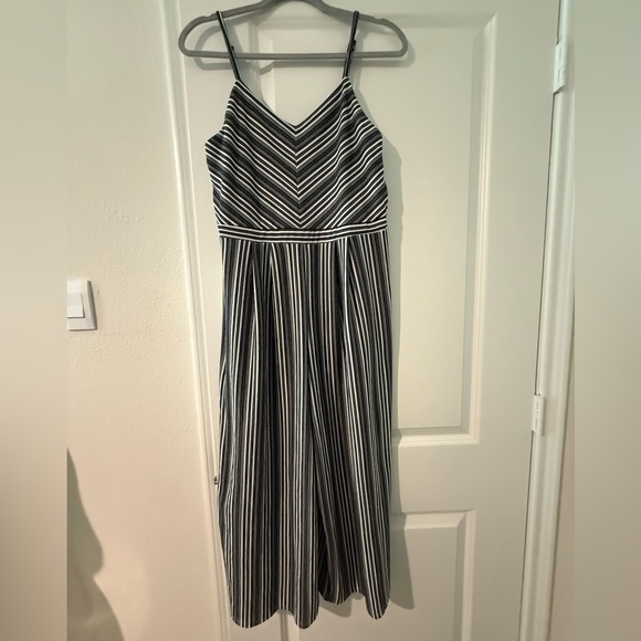 Eyeshadow Pants - Black and White Striped Jumpsuit